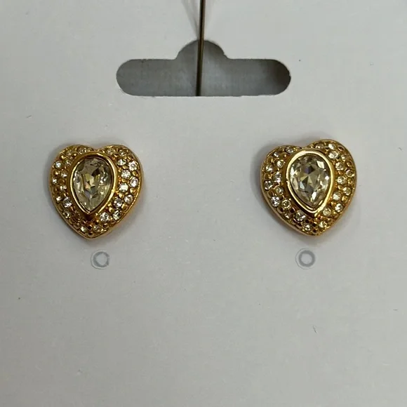 Vintage Swarovski (S.A.L.) Heart Necklace & Earrings - Picture 4 of 15